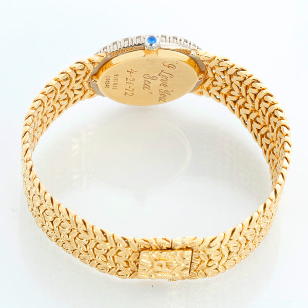 Ladies Vintage 18k Yellow Gold Piaget with Diamonds 9190
