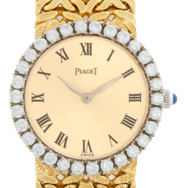 Ladies Vintage 18k Yellow Gold Piaget with Diamonds 9190