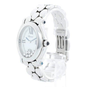 Chopard Happy Sport Ladies Stainless Steel watch with Floating Diamonds 27/8418-3002