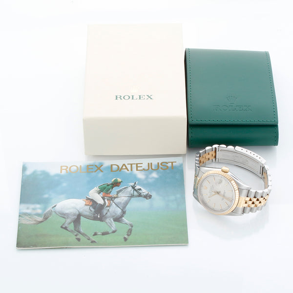 Rolex Datejust Men's 2-Tone Silver Dial Watch 16233