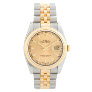 Rolex Datejust Men's 2-Tone Watch 116233 Champagne Dial