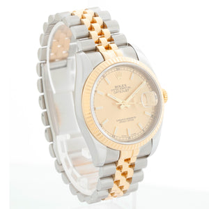 Rolex Datejust Men's 2-Tone Watch 116233 Champagne Dial