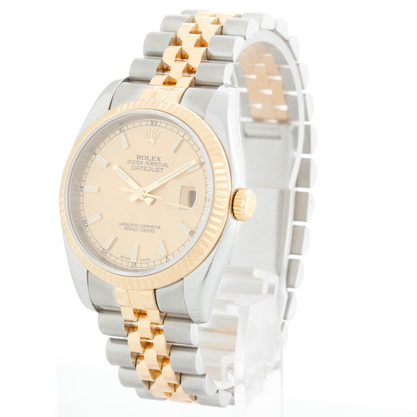 Rolex Datejust Men's 2-Tone Watch 116233 Champagne Dial