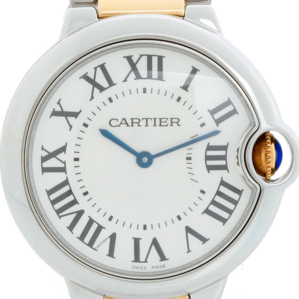Cartier Ballon Bleu Midsize Stainless Steel & Yellow Gold Watch W69008Z3 3005