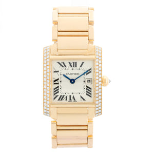 Cartier Tank Francaise Midsize 18k Yellow Gold Men's/Ladies Watch W50014N2