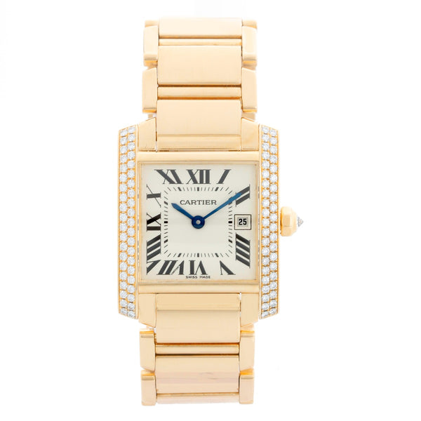 Cartier Tank Francaise Midsize 18k Yellow Gold Men's/Ladies Watch W50014N2