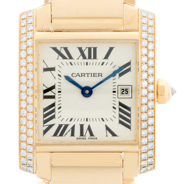 Cartier Tank Francaise Midsize 18k Yellow Gold Men's/Ladies Watch W50014N2