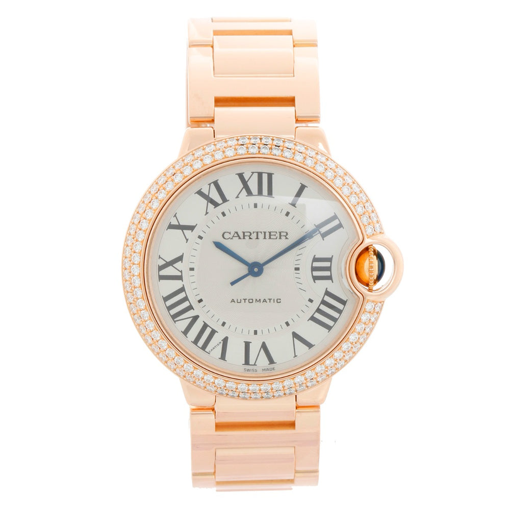 Cartier Ballon Bleu Midsize 18k Rose Gold Men's/Ladies Watch WE9005Z3 3003