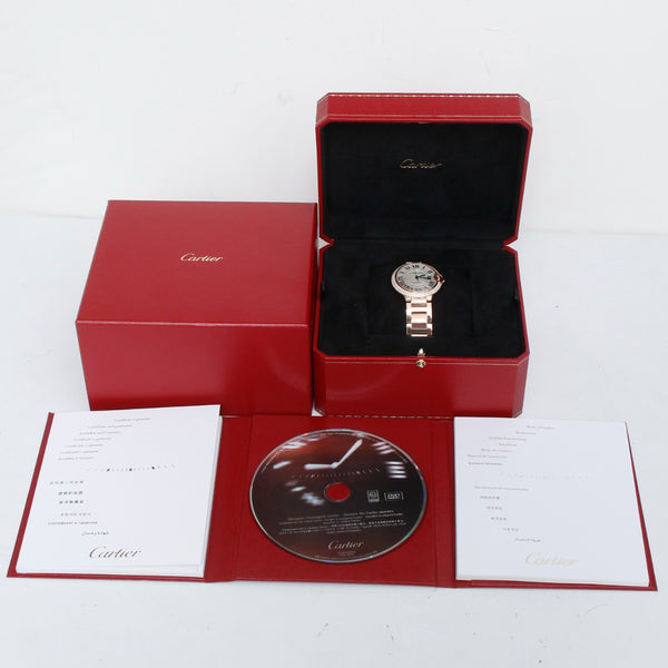 Cartier Ballon Bleu Midsize 18k Rose Gold Men's/Ladies Watch WE9005Z3 3003