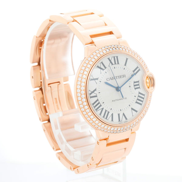 Cartier Ballon Bleu Midsize 18k Rose Gold Men's/Ladies Watch WE9005Z3 3003