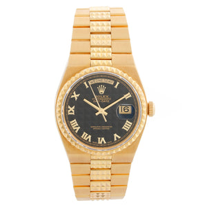 Rare Rolex Oysterquartz Pyramid 18k Gold Watch 19028