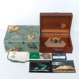 Rare Rolex Oysterquartz Pyramid 18k Gold Watch 19028