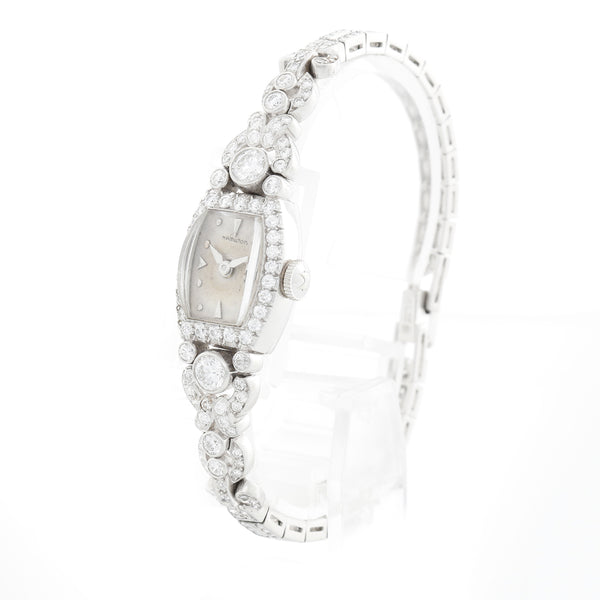 Hamilton Vintage 1950's Ladies Platinum Diamond Watch