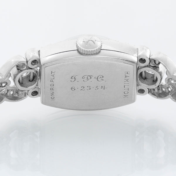 Hamilton Vintage 1950's Ladies Platinum Diamond Watch