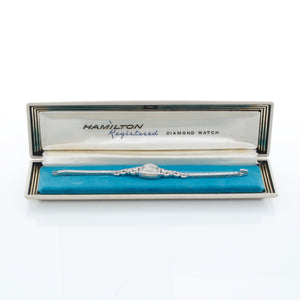 Hamilton Vintage 1950's Ladies Platinum Diamond Watch