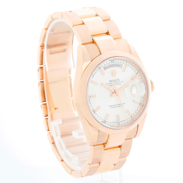 Rolex President - Day-Date Men's 18k Rose Gold Watch 118205
