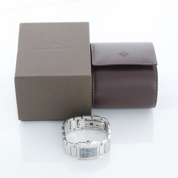 Ladies Patek Philippe Twenty-4 Watch Stainless Steel Blue Dial Watch 4910 / 10A