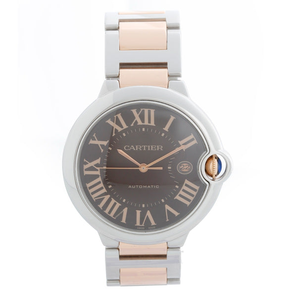 Cartier Ballon Bleu Large Men's Steel & Rose Gold Watch W6920032