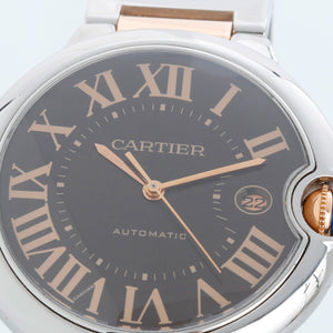 Cartier Ballon Bleu Large Men's Steel & Rose Gold Watch W6920032