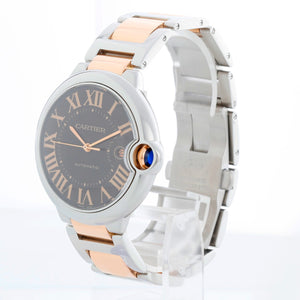 Cartier Ballon Bleu Large Men's Steel & Rose Gold Watch W6920032