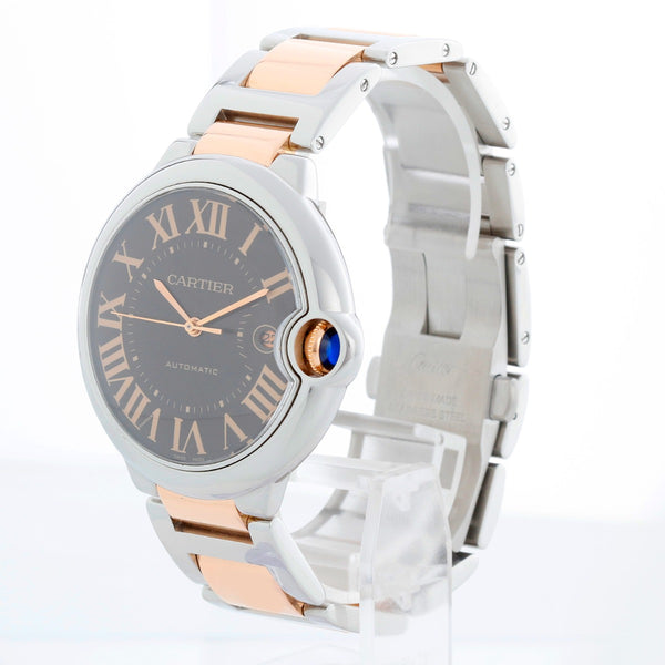 Cartier Ballon Bleu Large Men's Steel & Rose Gold Watch W6920032