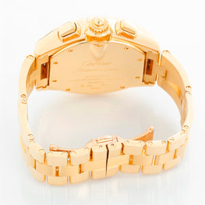 Cartier Roadster Chronograph 18k Yellow Gold Silver Dial Men's Watch 2619