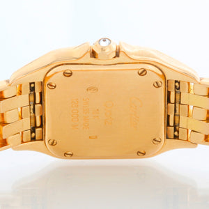 Cartier Panther Ladies 18k Yellow Gold Pave Diamond & Tahitian Mother of Pearl Watch WF3072FF 1280