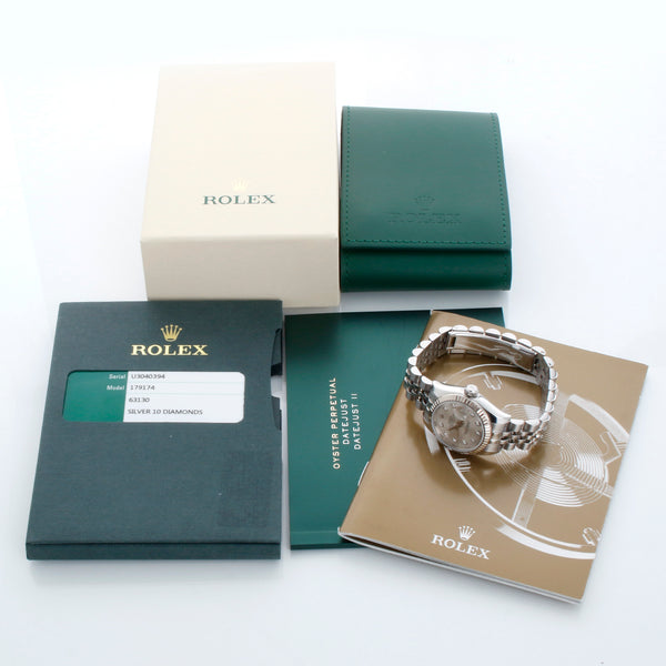 Rolex Ladies Datejust Stainless Steel Watch 179174