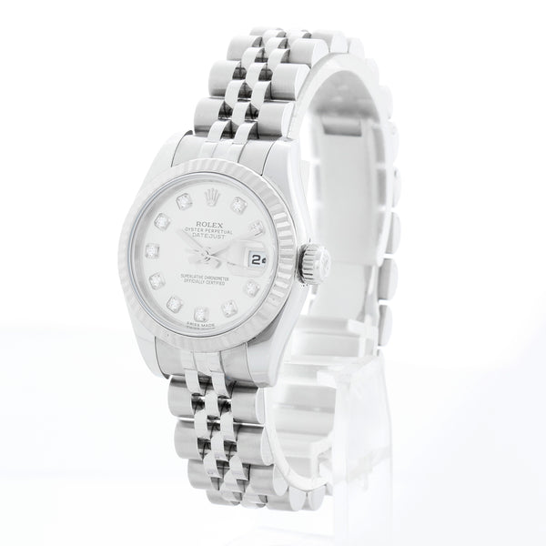 Rolex Ladies Datejust Stainless Steel Watch 179174