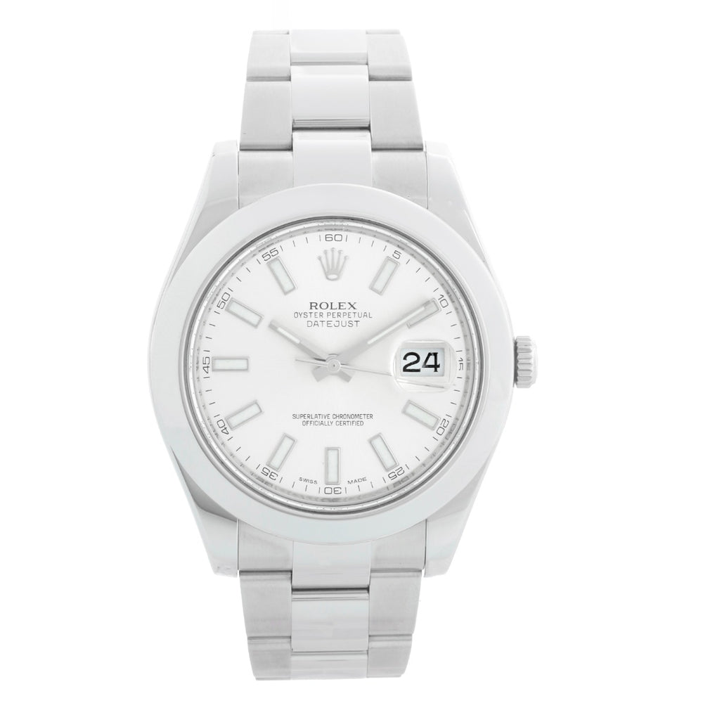 Rolex Datejust II Men's 41mm Silver Dial Stainless Steel Watch 116300