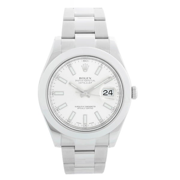 Rolex Datejust II Men's 41mm Silver Dial Stainless Steel Watch 116300