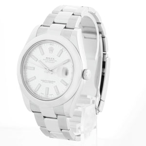 Rolex Datejust II Men's 41mm Silver Dial Stainless Steel Watch 116300