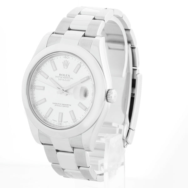 Rolex Datejust II Men's 41mm Silver Dial Stainless Steel Watch 116300