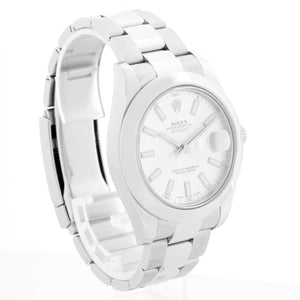 Rolex Datejust II Men's 41mm Silver Dial Stainless Steel Watch 116300