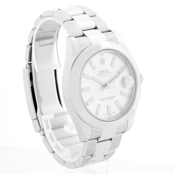 Rolex Datejust II Men's 41mm Silver Dial Stainless Steel Watch 116300