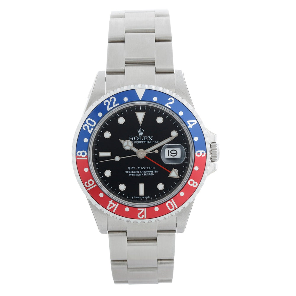Men's Rolex GMT - Master II Watch 16710 Pepsi Rotating Bezel
