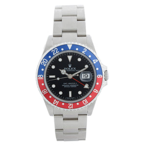 Men's Rolex GMT - Master II Watch 16710 Pepsi Rotating Bezel
