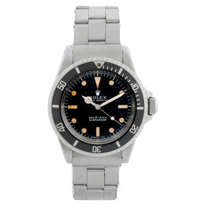 Rolex Submariner Stainless Steel Black Dial Watch 5513
