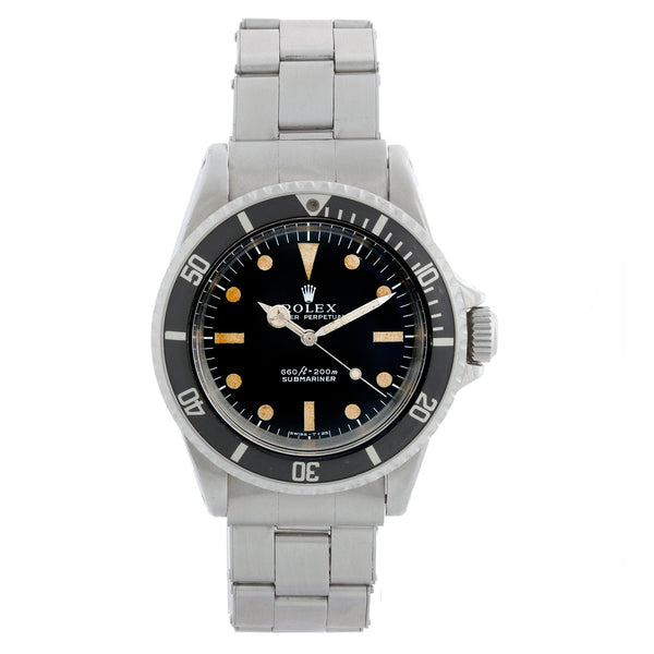 Rolex Submariner Stainless Steel Black Dial Watch 5513