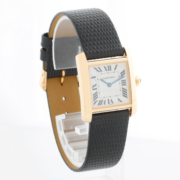 Cartier Tank Francaise Midsize 18k Yellow Gold Strap Band Watch W50003N2 1821