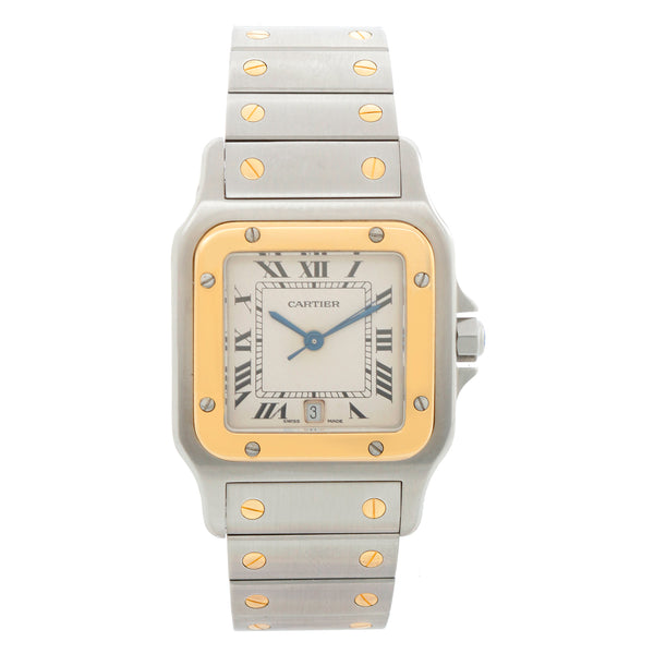 Cartier Santos Men's 2-Tone Steel & Gold Quartz Watch 187901