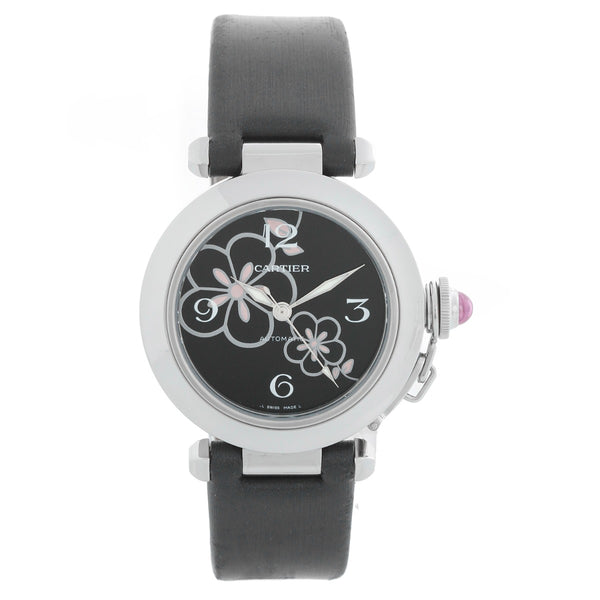 Cartier Pasha C Ladies Limited Edition Winter Flower Steel Watch W3109699