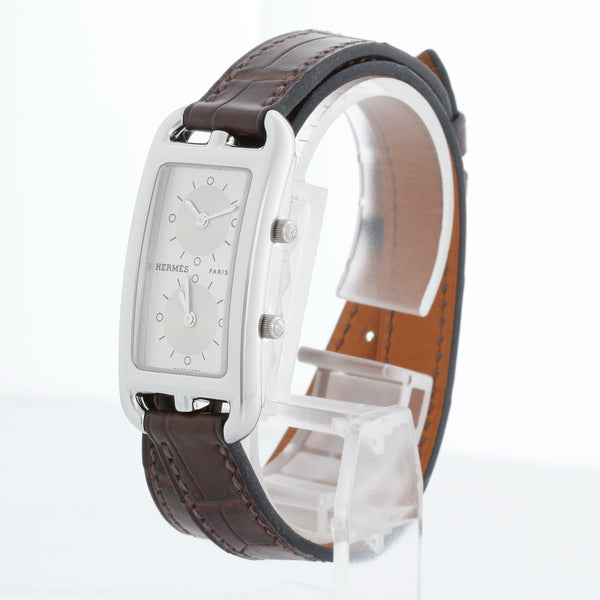 Hermès Cape Cod Dual Time Zone Ladies Stainless Steel Nantucket Watch CC3-210