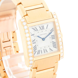 Cartier Tank Francaise Midsize 18k Yellow Gold and Diamond Watch WJTA0061