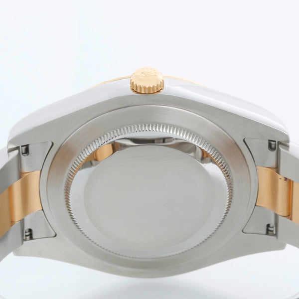 Rolex Datejust II 2-Tone 41mm 116333 Black Roman Dial Watch