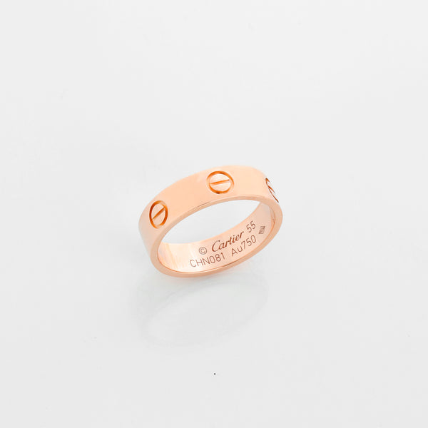 Cartier Love 18k Rose Gold Band Size 55