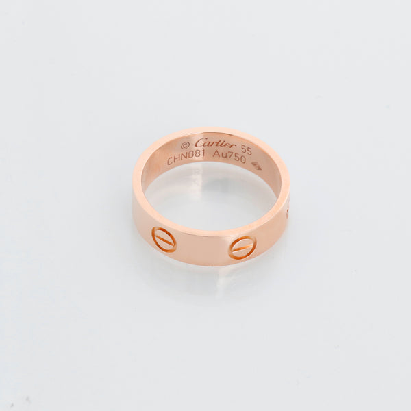 Cartier Love 18k Rose Gold Band Size 55