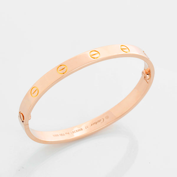 Cartier Love Bracelet 18k Rose Gold Size 17