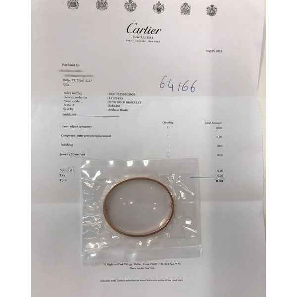Cartier Love Bracelet 18k Rose Gold Size 17 – Image 5