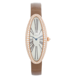 Cartier Baignoire Allongée 18K Rose Gold Ladies Watch WJBA0006